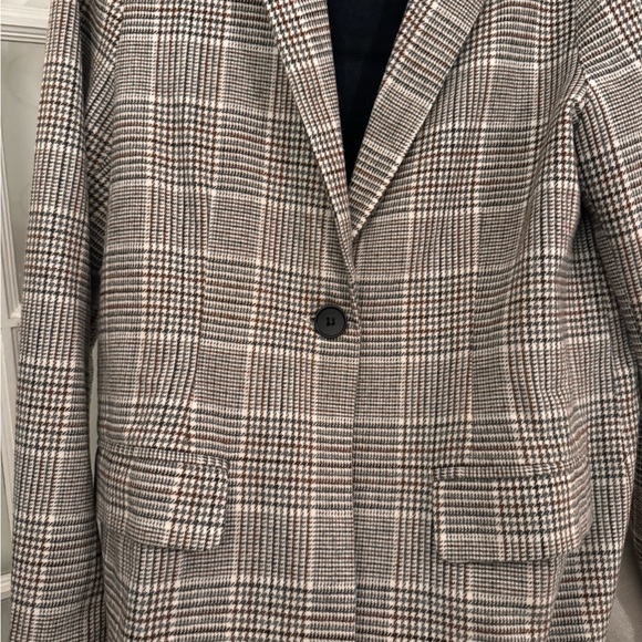 Houndstooth pattern 1 button blazer - Picture 3 of 7